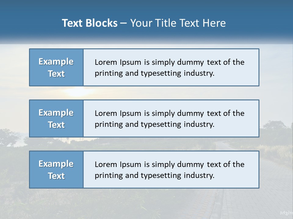 A Road In The Middle Of A Field With A Sky Background PowerPoint Template