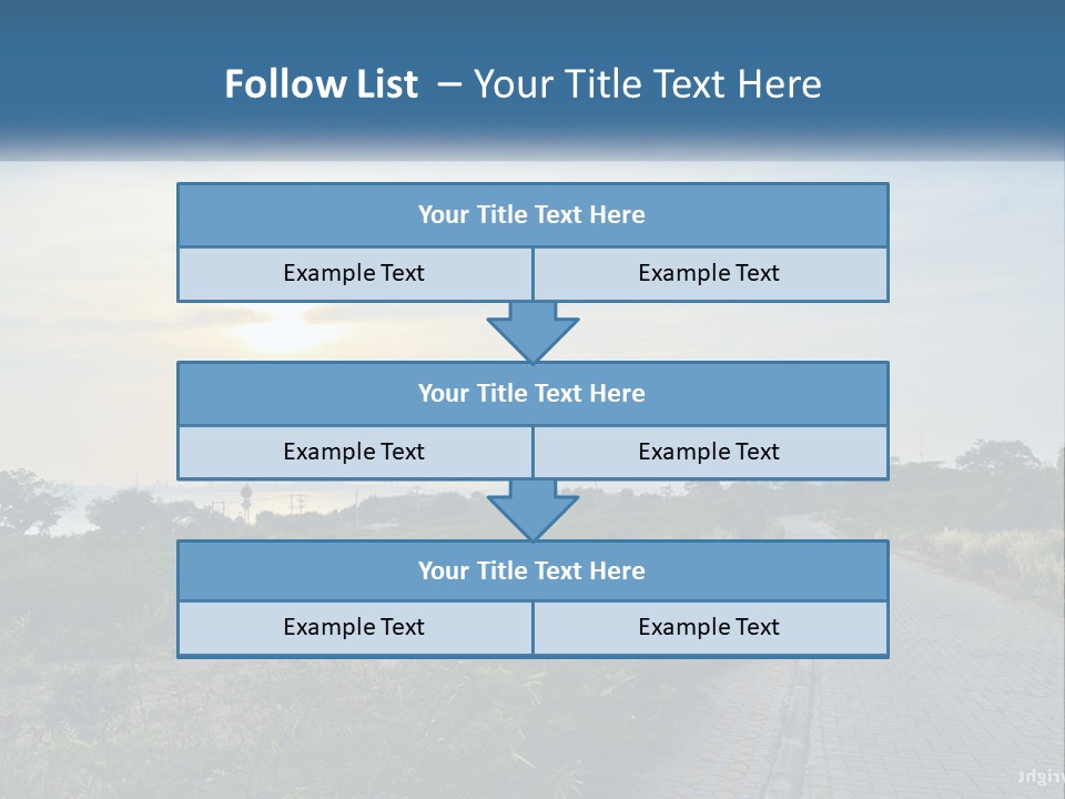 A Road In The Middle Of A Field With A Sky Background PowerPoint Template