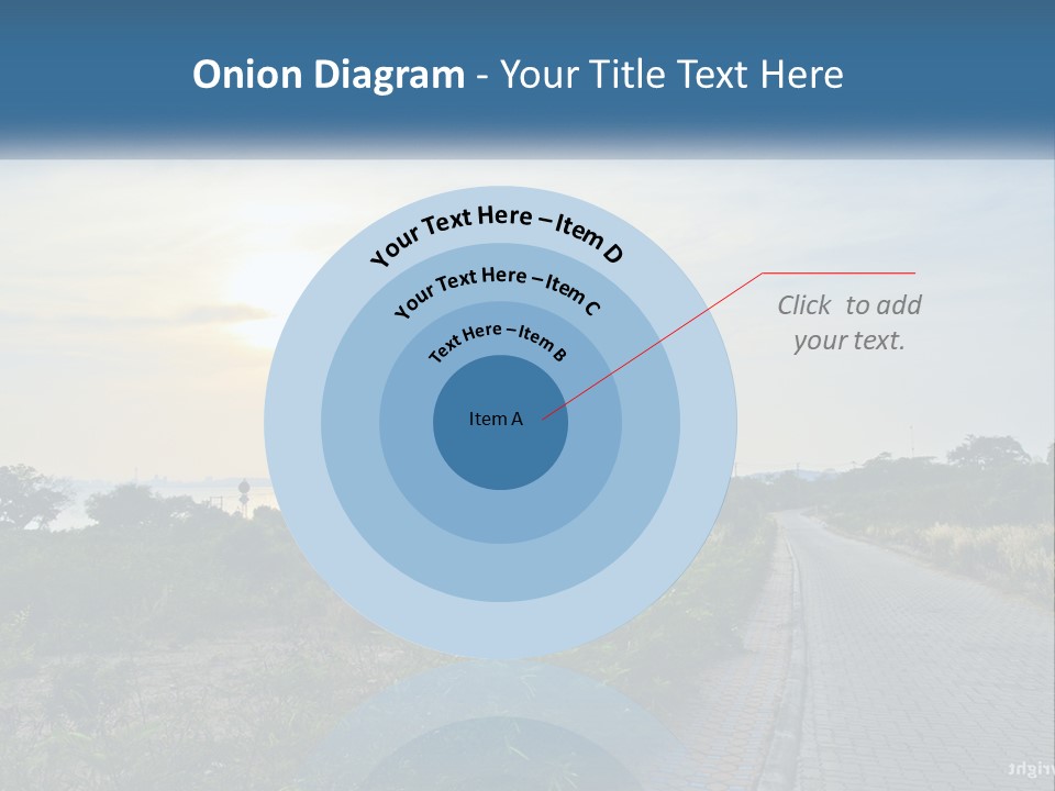 A Road In The Middle Of A Field With A Sky Background PowerPoint Template