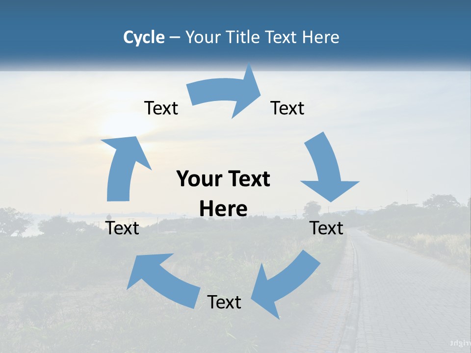 A Road In The Middle Of A Field With A Sky Background PowerPoint Template