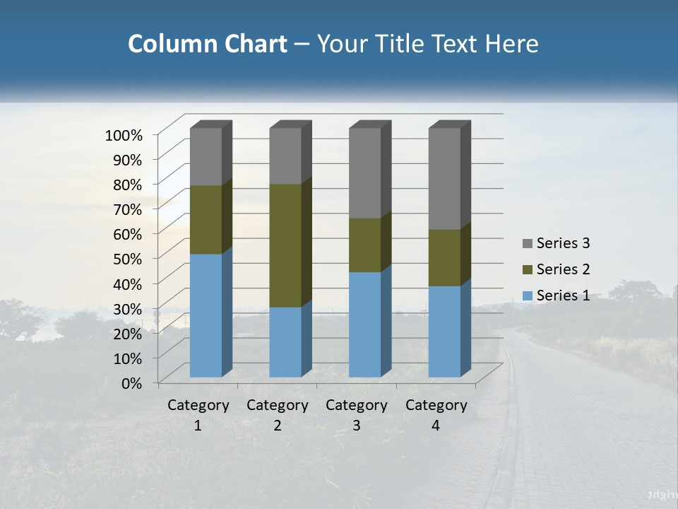 A Road In The Middle Of A Field With A Sky Background PowerPoint Template