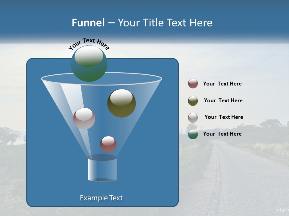 A Road In The Middle Of A Field With A Sky Background PowerPoint Template