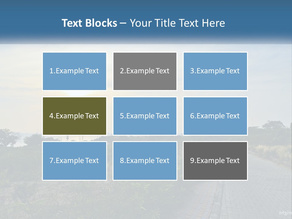 A Road In The Middle Of A Field With A Sky Background PowerPoint Template