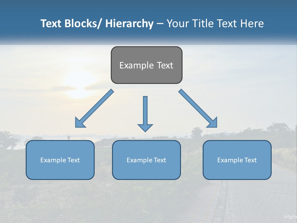A Road In The Middle Of A Field With A Sky Background PowerPoint Template