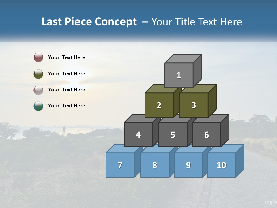A Road In The Middle Of A Field With A Sky Background PowerPoint Template
