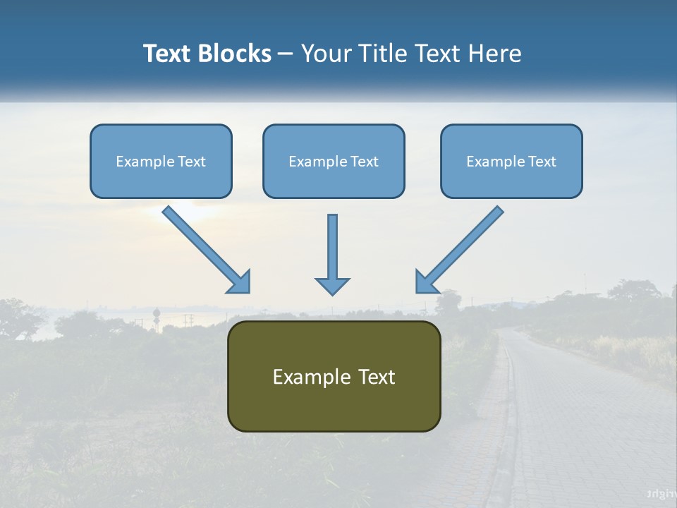 A Road In The Middle Of A Field With A Sky Background PowerPoint Template