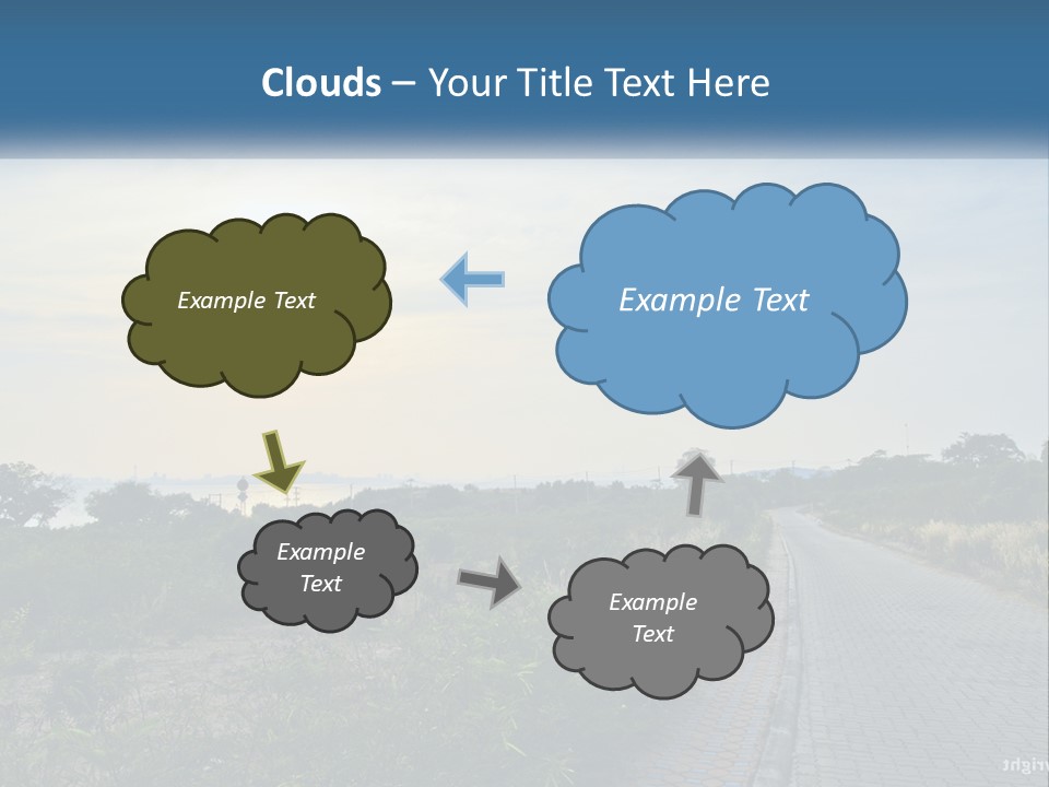 A Road In The Middle Of A Field With A Sky Background PowerPoint Template