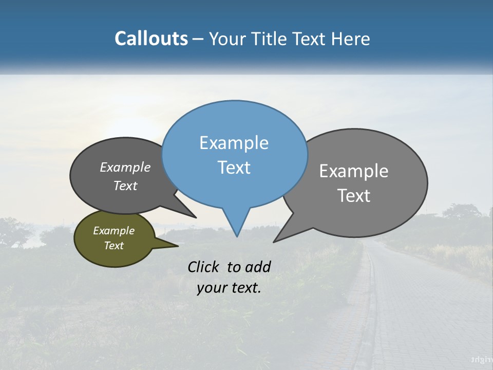 A Road In The Middle Of A Field With A Sky Background PowerPoint Template
