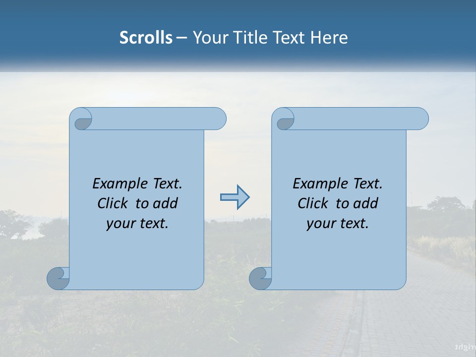 A Road In The Middle Of A Field With A Sky Background PowerPoint Template