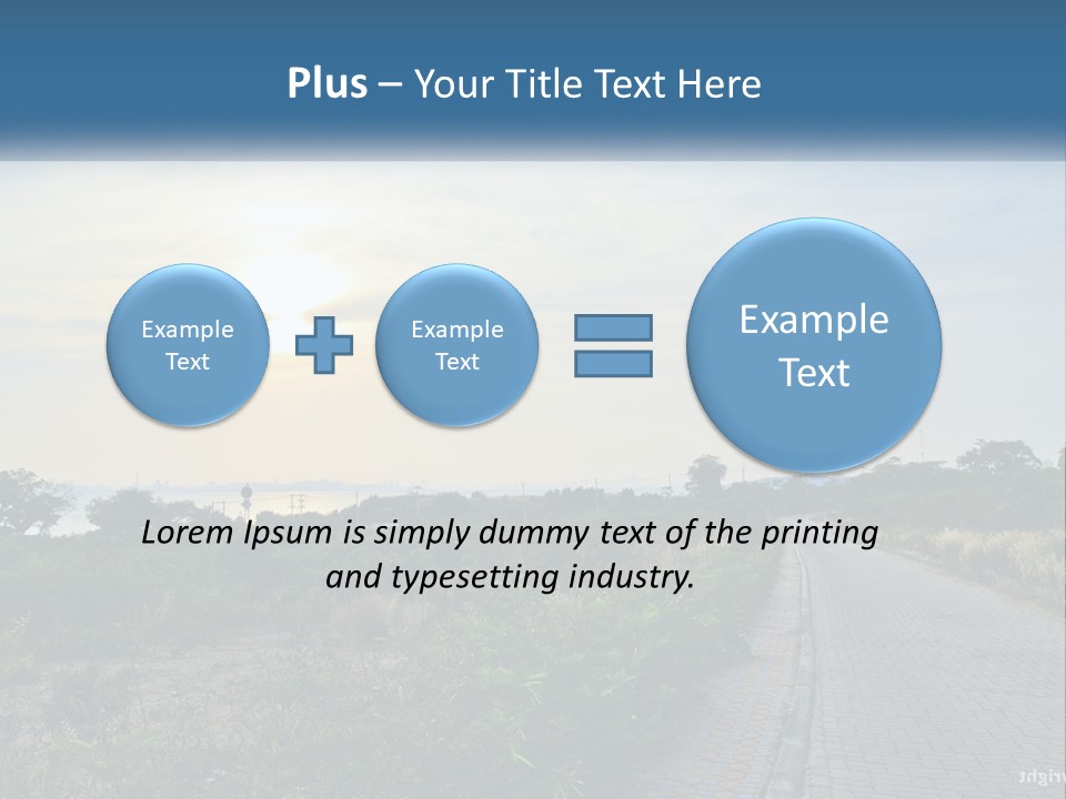 A Road In The Middle Of A Field With A Sky Background PowerPoint Template