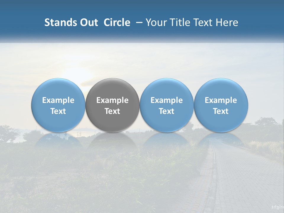 A Road In The Middle Of A Field With A Sky Background PowerPoint Template