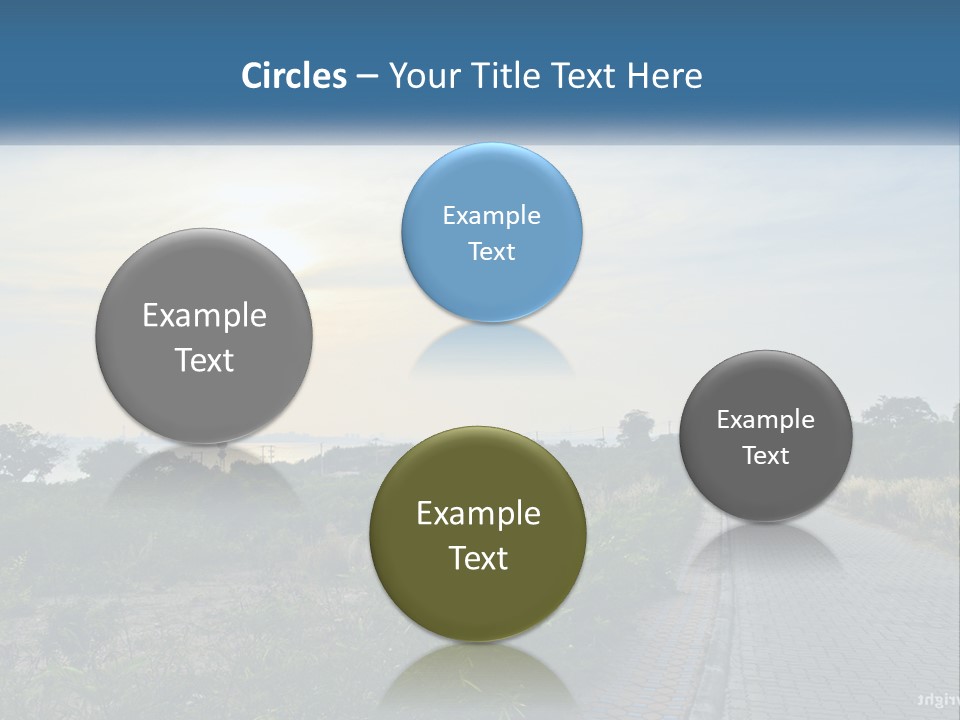 A Road In The Middle Of A Field With A Sky Background PowerPoint Template