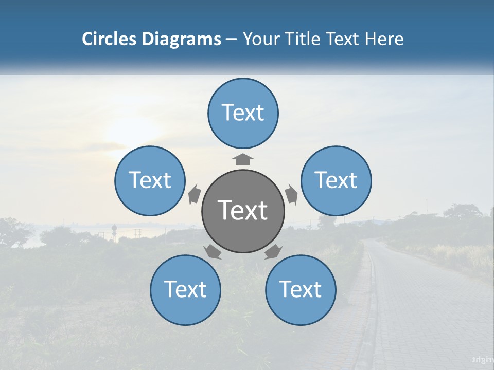 A Road In The Middle Of A Field With A Sky Background PowerPoint Template