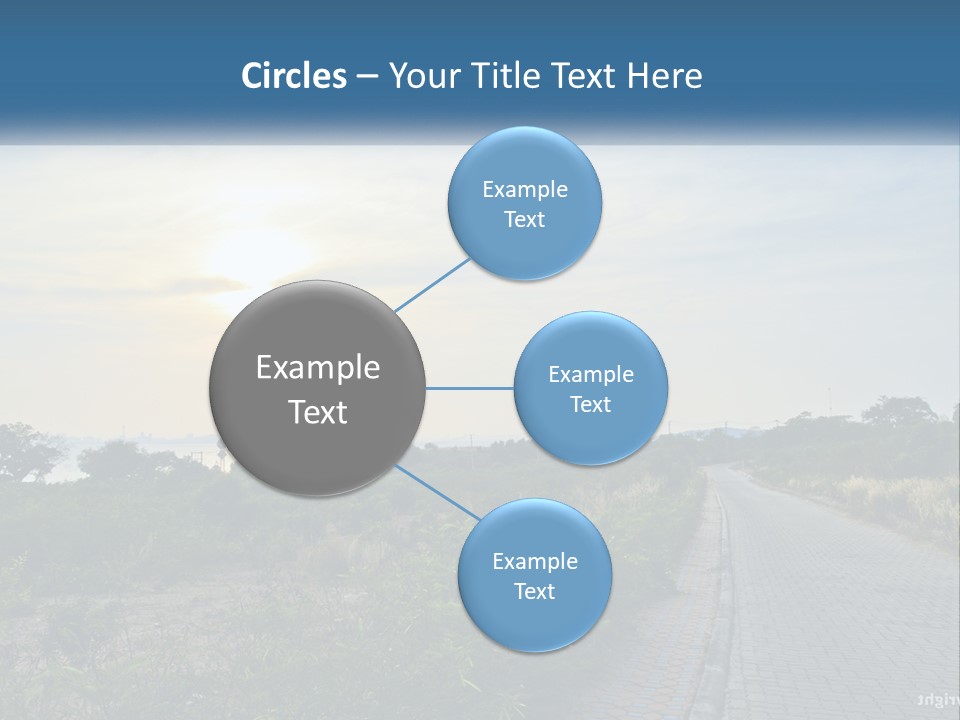 A Road In The Middle Of A Field With A Sky Background PowerPoint Template