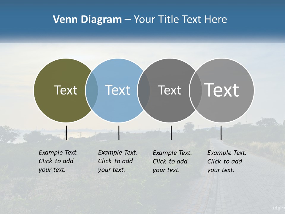 A Road In The Middle Of A Field With A Sky Background PowerPoint Template