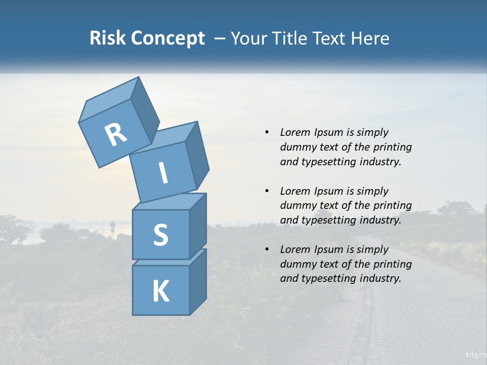 A Road In The Middle Of A Field With A Sky Background PowerPoint Template