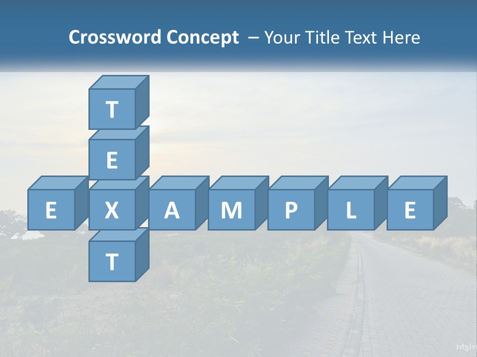 A Road In The Middle Of A Field With A Sky Background PowerPoint Template