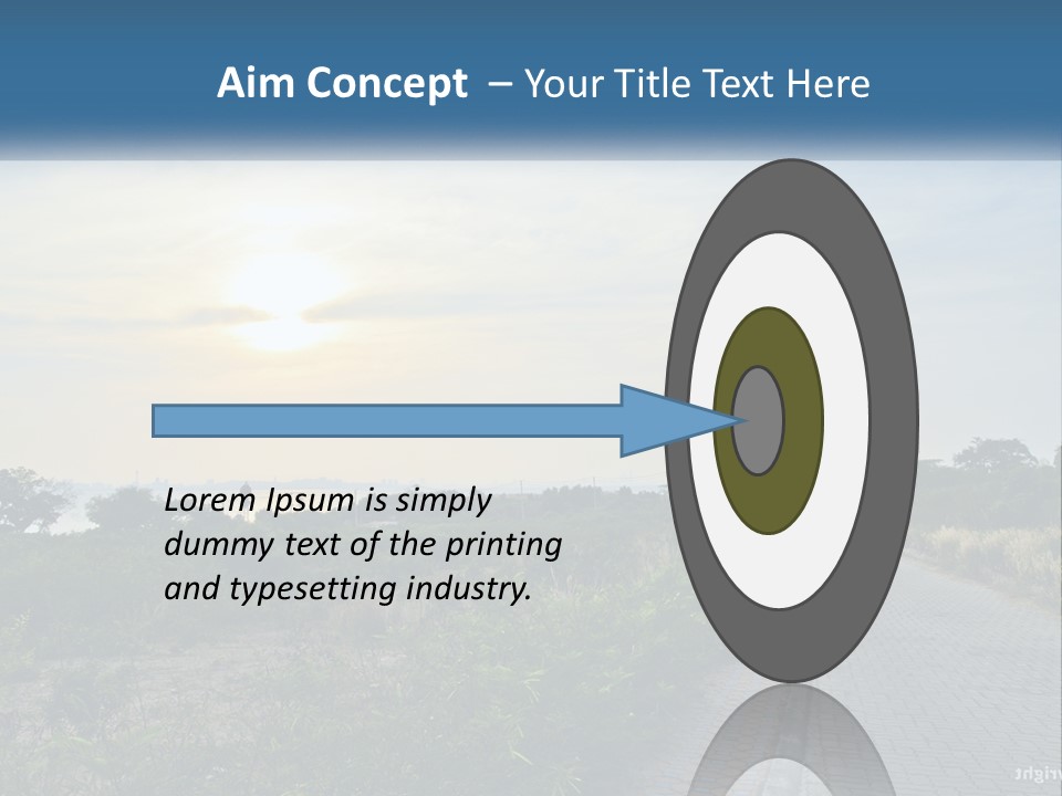 A Road In The Middle Of A Field With A Sky Background PowerPoint Template