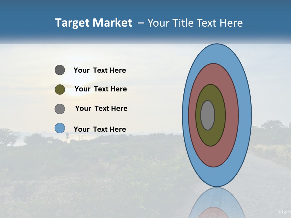 A Road In The Middle Of A Field With A Sky Background PowerPoint Template