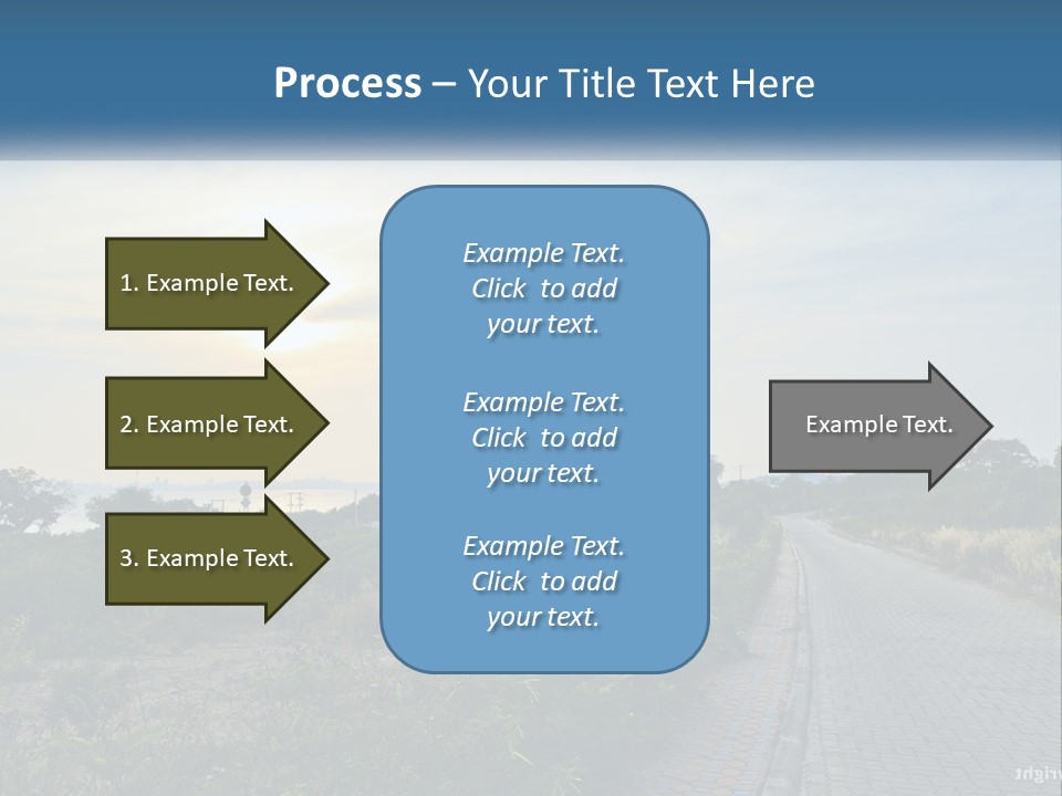 A Road In The Middle Of A Field With A Sky Background PowerPoint Template