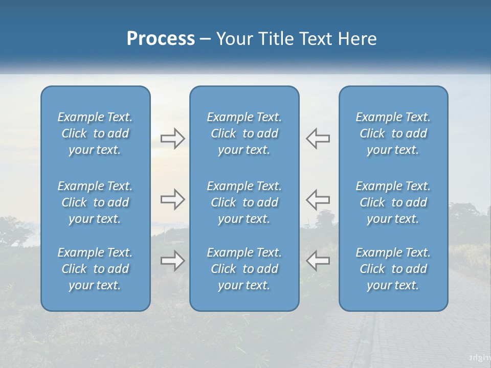 A Road In The Middle Of A Field With A Sky Background PowerPoint Template