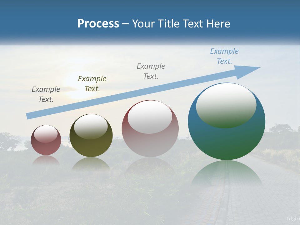 A Road In The Middle Of A Field With A Sky Background PowerPoint Template