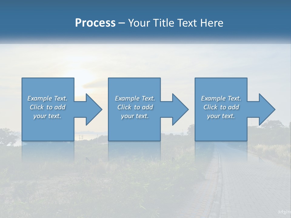 A Road In The Middle Of A Field With A Sky Background PowerPoint Template
