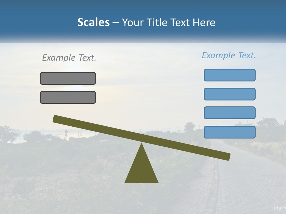 A Road In The Middle Of A Field With A Sky Background PowerPoint Template
