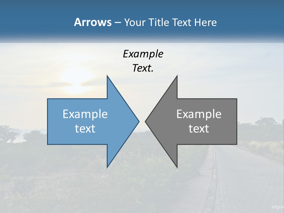 A Road In The Middle Of A Field With A Sky Background PowerPoint Template