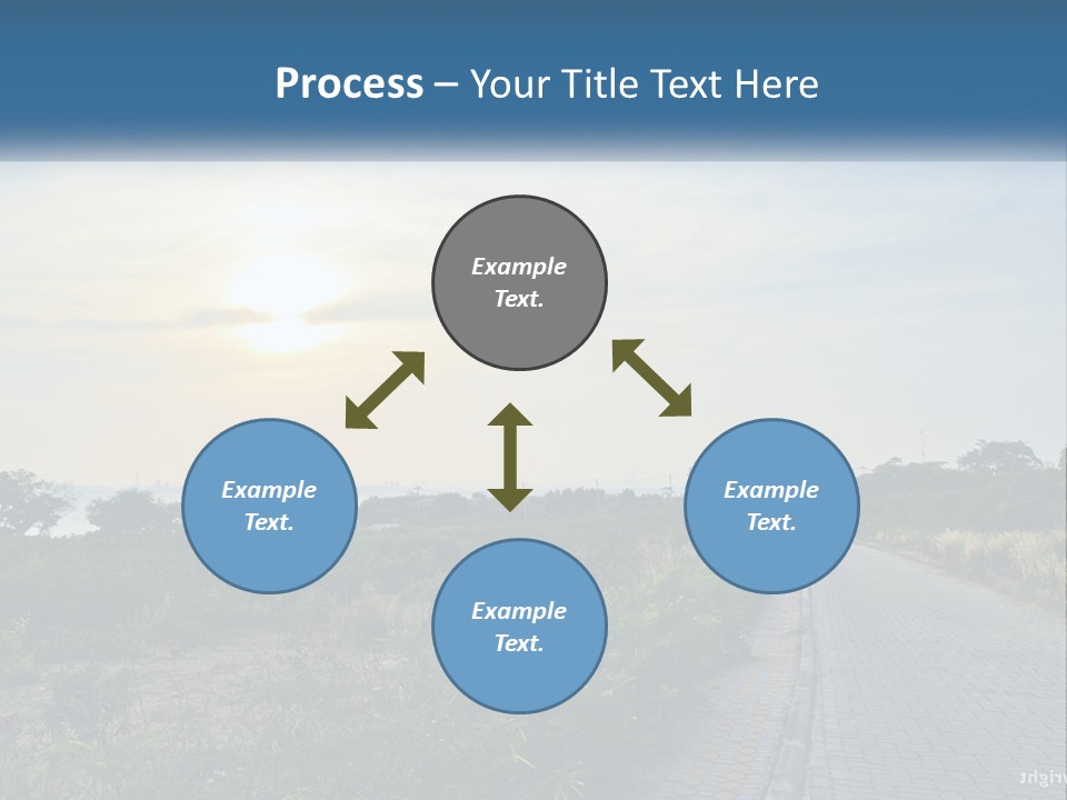 A Road In The Middle Of A Field With A Sky Background PowerPoint Template