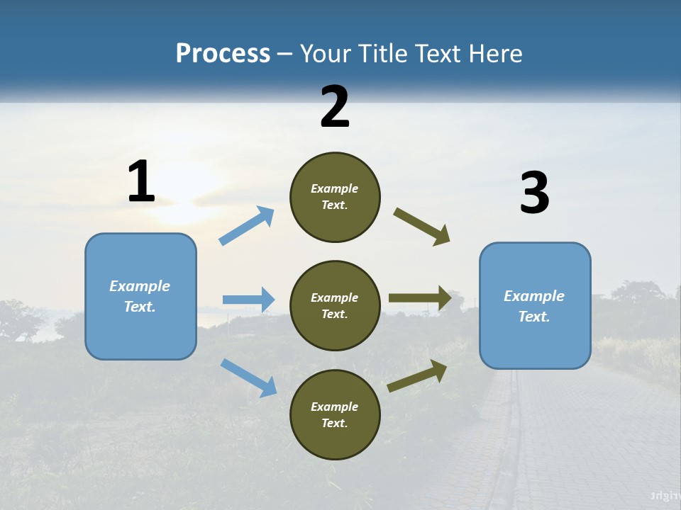 A Road In The Middle Of A Field With A Sky Background PowerPoint Template