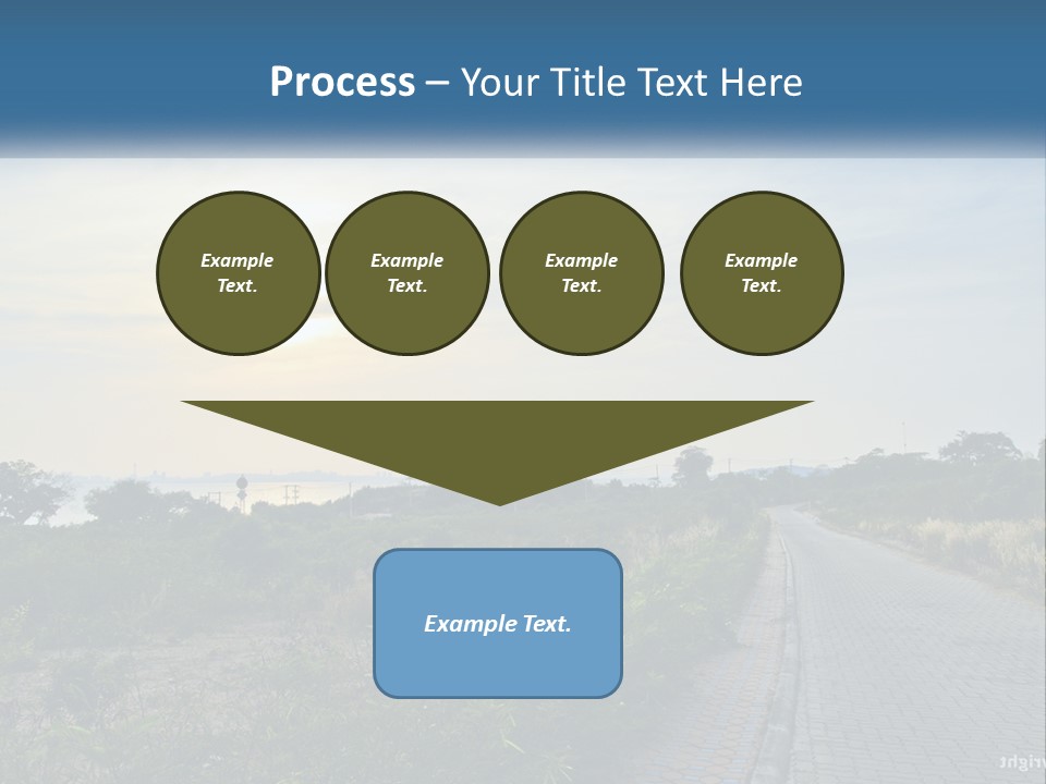 A Road In The Middle Of A Field With A Sky Background PowerPoint Template