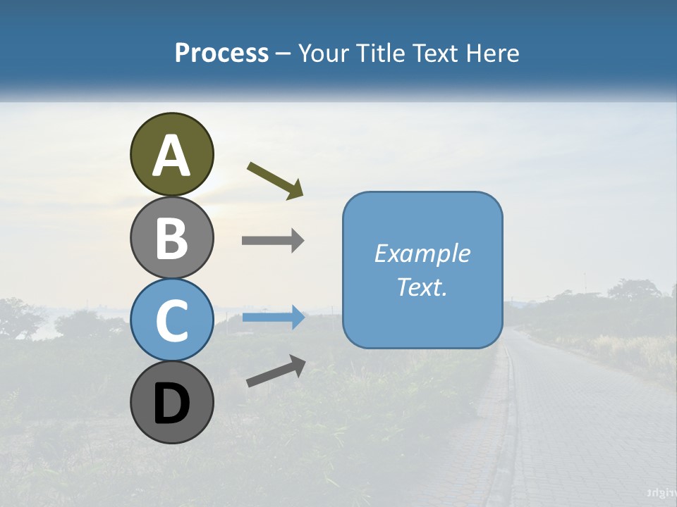 A Road In The Middle Of A Field With A Sky Background PowerPoint Template