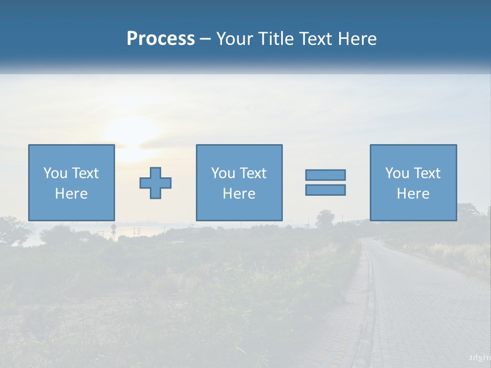 A Road In The Middle Of A Field With A Sky Background PowerPoint Template