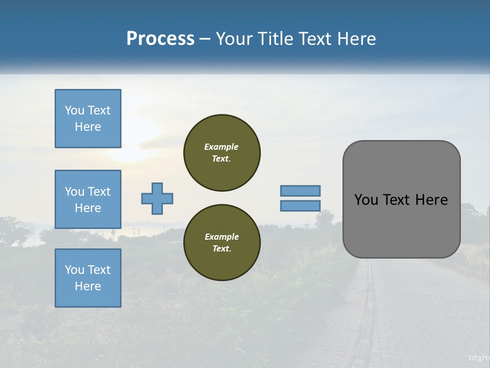 A Road In The Middle Of A Field With A Sky Background PowerPoint Template
