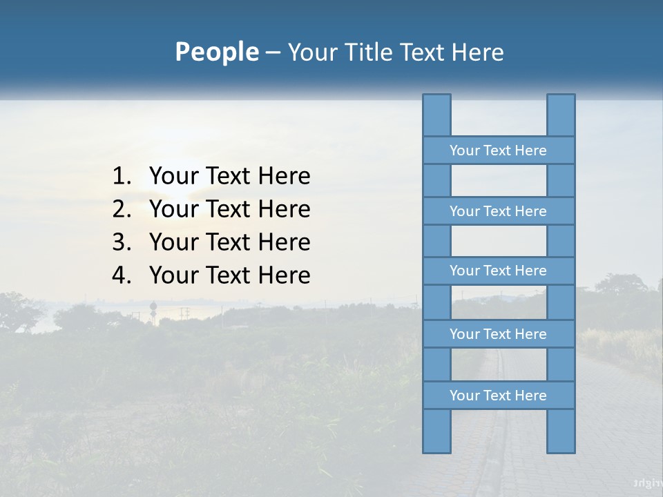 A Road In The Middle Of A Field With A Sky Background PowerPoint Template