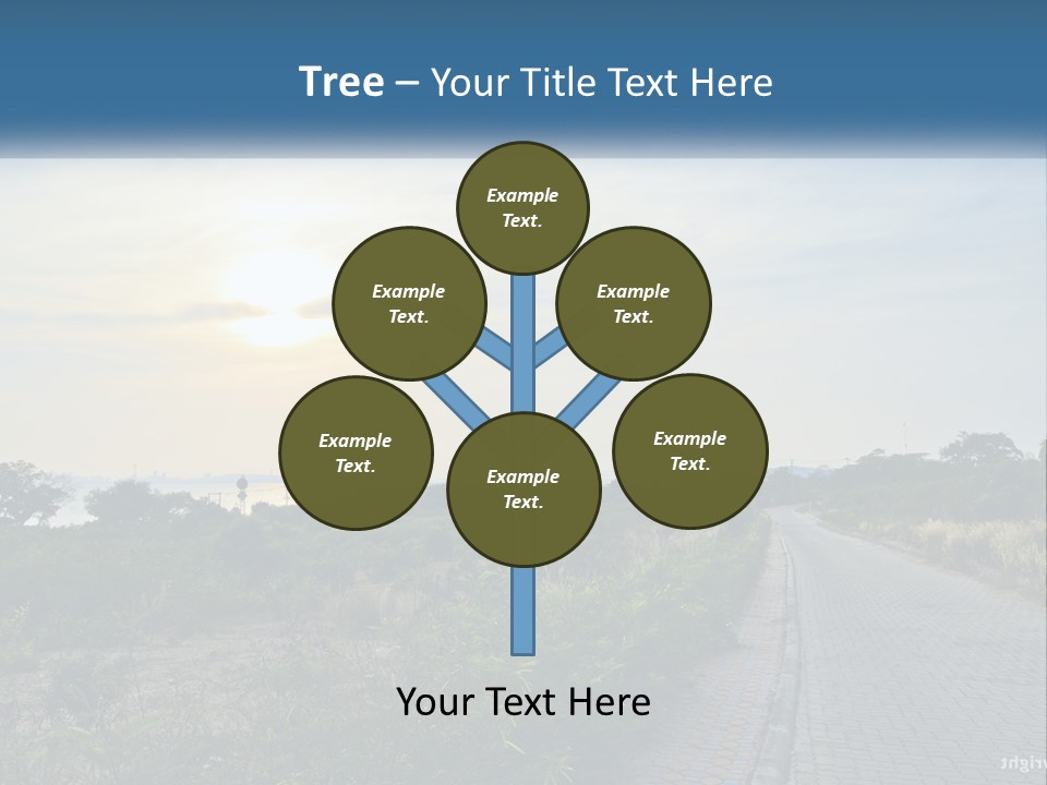 A Road In The Middle Of A Field With A Sky Background PowerPoint Template