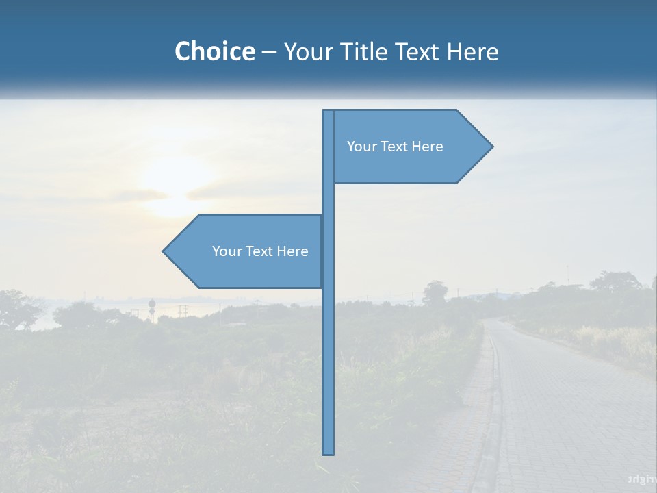 A Road In The Middle Of A Field With A Sky Background PowerPoint Template