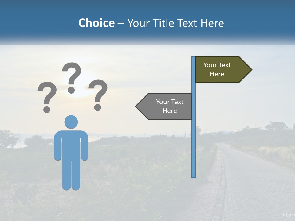 A Road In The Middle Of A Field With A Sky Background PowerPoint Template