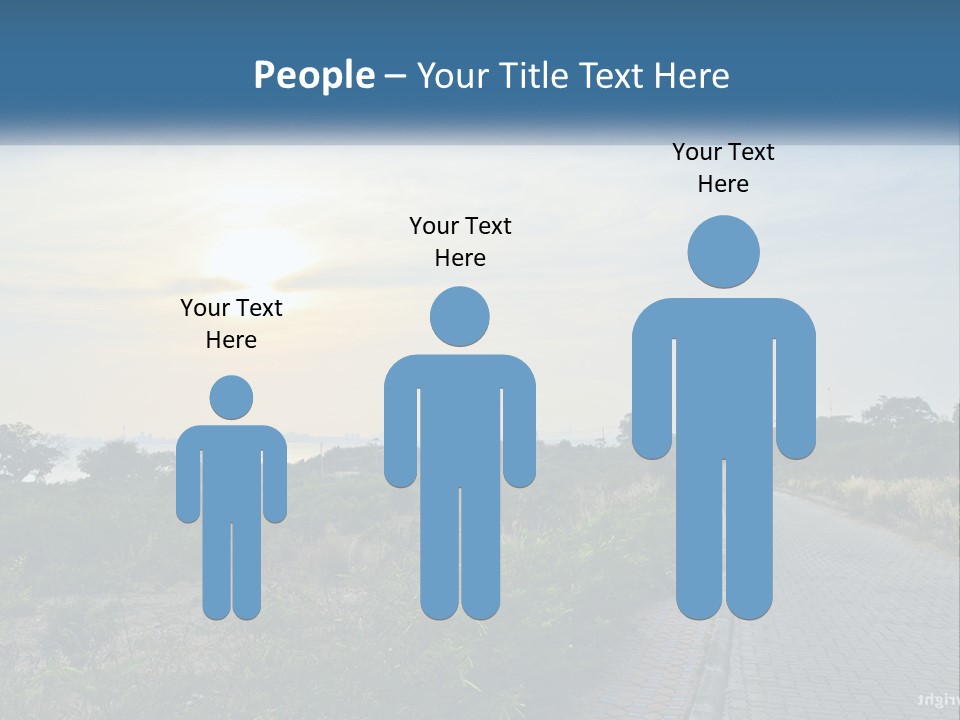A Road In The Middle Of A Field With A Sky Background PowerPoint Template