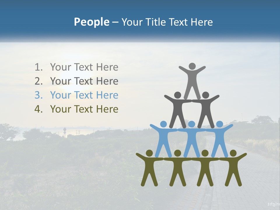 A Road In The Middle Of A Field With A Sky Background PowerPoint Template