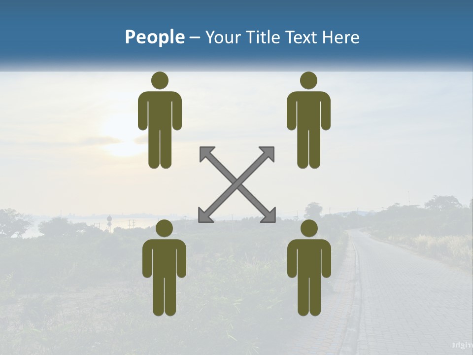 A Road In The Middle Of A Field With A Sky Background PowerPoint Template