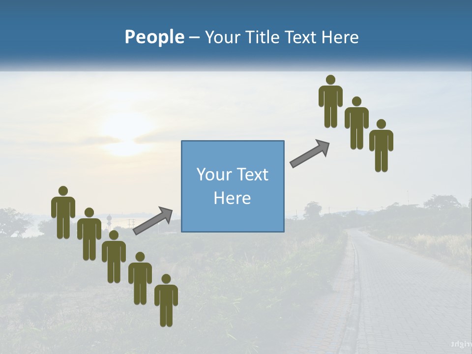 A Road In The Middle Of A Field With A Sky Background PowerPoint Template