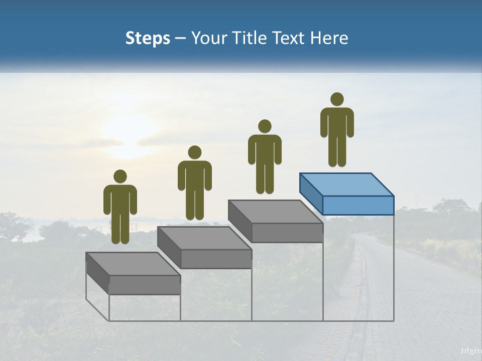 A Road In The Middle Of A Field With A Sky Background PowerPoint Template