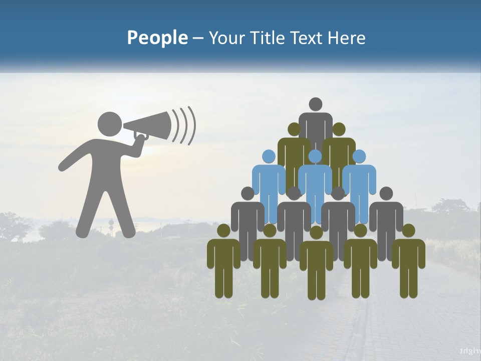 A Road In The Middle Of A Field With A Sky Background PowerPoint Template