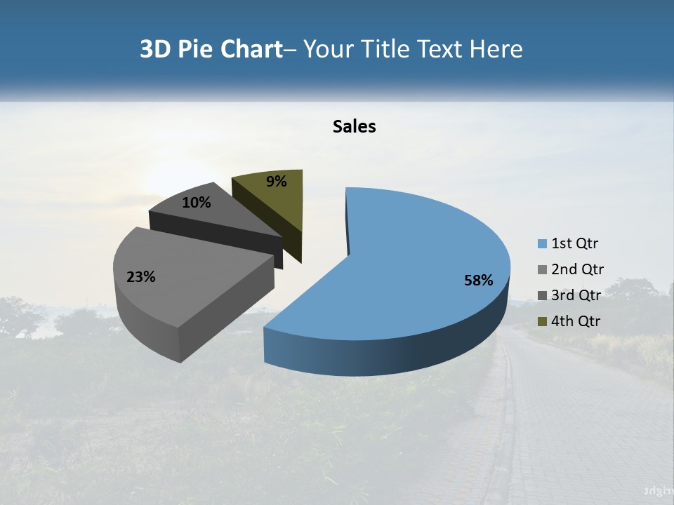 A Road In The Middle Of A Field With A Sky Background PowerPoint Template