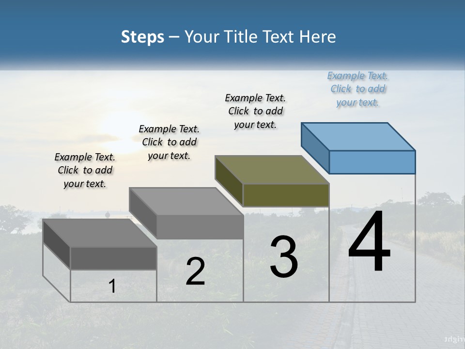 A Road In The Middle Of A Field With A Sky Background PowerPoint Template
