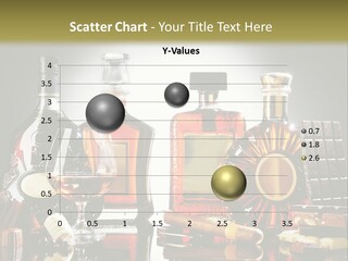 A Group Of Liquor Bottles And A Glass On A Table PowerPoint Template