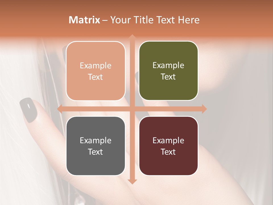 A Woman With Black Nail Polish Holding Her Hand Up To Her Face PowerPoint Template