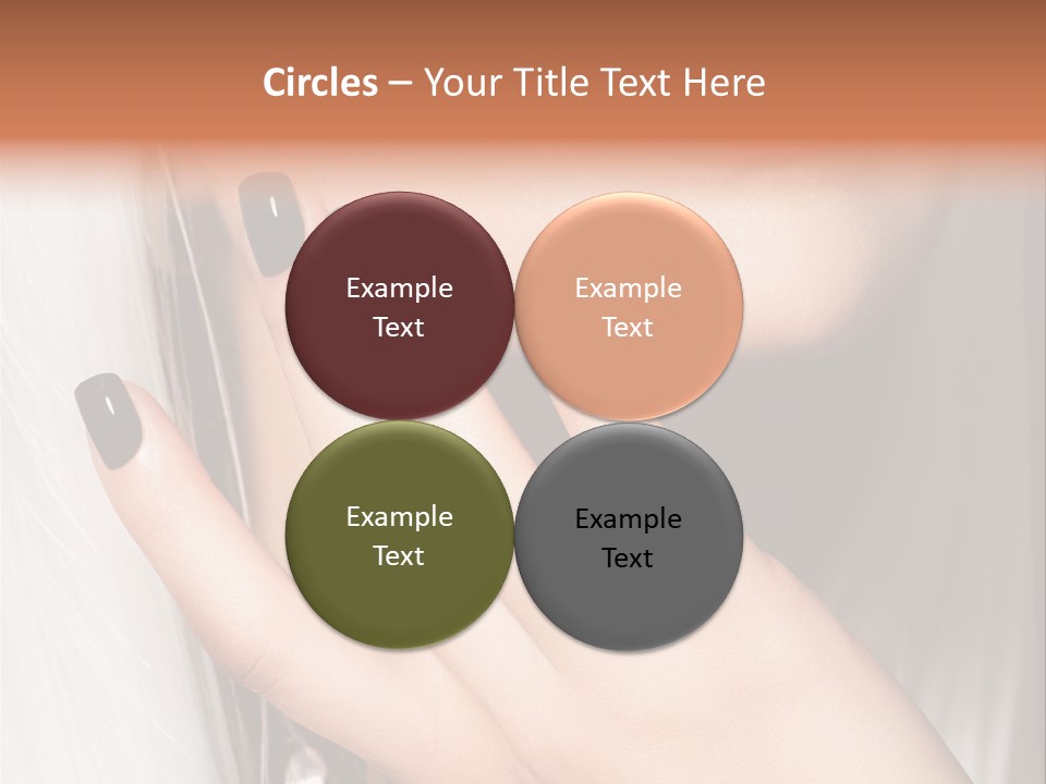 A Woman With Black Nail Polish Holding Her Hand Up To Her Face PowerPoint Template